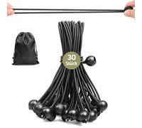 moinkerin 30 Pièces Tendeur Elastique 20cm Sandow Elastique pour Les Bâches, Les Tentes de Camping, Les Auvents et Le Stockage en Extérieur