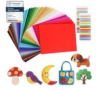 moinkerin 40 Feuilles de Feutrine Loisir Creatif 20x15cm Tissu en Feutre 1mm Feutrine pour kit de démarrage - Artisanat, couture, décoration manuelle (40 Coloris)