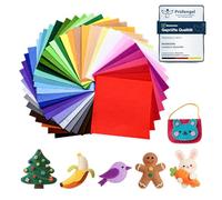 moinkerin 40 Feuilles de Feutrine Loisir Creatif 30x30cm Tissu en Feutre 1mm Feutrine pour kit de démarrage - Artisanat, couture, décoration manuelle (40 Coloris)