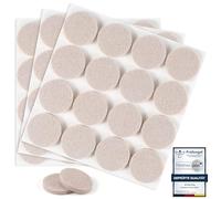 moinkerin 48 Pièces Patins Feutre Autocollant 30mm Patin Chaise Feutre 5mm Tampon Meuble Patins pour Meubles Anti-Rayures & Réduction du Bruit Beige