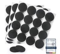moinkerin 48 Pièces Patins Feutre Autocollant 30mm Patin Chaise Feutre 5mm Tampon Meuble Patins pour Meubles Anti-Rayures & Réduction du Bruit Noir