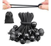 moinkerin 50 Pièces Tendeur Elastique 10cm Sandow Elastique pour Les Bâches, Les Tentes de Camping, Les Auvents et Le Stockage en Extérieur