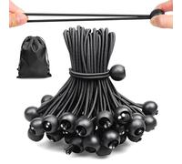 moinkerin 50 Pièces Tendeur Elastique 15cm Sandow Elastique pour Les Bâches, Les Tentes de Camping, Les Auvents et Le Stockage en Extérieur