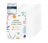 moinkerin 60 Pièces Carte Vierge A6 10.5X14.8CM 300g/m²Imprimable Cartes Kraft Vierges pour DIY,Invitations de Mariage,Cartes de Remerciement