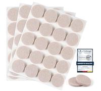 moinkerin 60 Pièces Patins Feutre Autocollant 25mm Patin Chaise Feutre 5mm Tampon Meuble Patins pour Meubles Anti-Rayures & Réduction du Bruit Beige