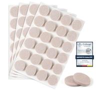 moinkerin 96 Pièces Patins Feutre Autocollant 20mm Patin Chaise Feutre 5mm Tampon Meuble Patins pour Meubles Anti-Rayures & Réduction du Bruit Beige