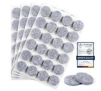 moinkerin 96 Pièces Patins Feutre Autocollant 20mm Patin Chaise Feutre 5mm Tampon Meuble Patins pour Meubles Anti-Rayures & Réduction du Bruit Gris