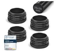 moinkerin Bouchons à Lamelles Ronds 20mm Bouchon de Tube Ronds pour Tuyau Métalliques, Chaises, Canapés, Tables et étagères 4 Pièces Bouchon Tube Rond