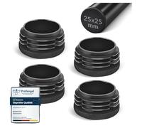 moinkerin Bouchons à Lamelles Ronds 25mm Bouchon de Tube Ronds pour Tuyau Métalliques, Chaises, Canapés, Tables et étagères 4 Pièces Bouchon Tube Rond