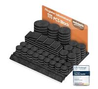 moinkerin Patins Feutre Autocollant 111 Pièces Patin Chaise Feutre Auto-Adhésifs Tampon Meuble 5mm D'épaisseur Anti-Rayures & Réduction du Bruit Tailles Triées Noir