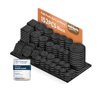 moinkerin Patins Feutre Autocollant 152 Pièces Patin Chaise Feutre Auto-Adhésifs Tampon Meuble 5mm D'épaisseur Anti-Rayures & Réduction du Bruit Tailles Triées Noir