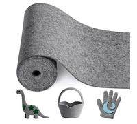 moinkerin Rouleau de Feutre 300cm x 30cm x 3mm Feutrine au Mètre pour DIY, Artisanat, Patchwork, Couture Tissu en Feutre Tiroir pour Décoration (Gris Foncé)