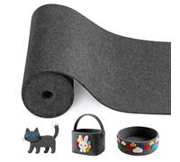 moinkerin Rouleau de Feutre 300cm x 30cm x 3mm Feutrine au Mètre pour DIY, Artisanat, Patchwork, Couture Tissu en Feutre Tiroir pour Décoration (Gris Noir)