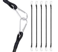 moinkerin Tendeurs Elastique avec Mousqueton,5 Pièces 30CM Elastique Résistant Sandow Elastique pour Sécuriser Les Bagages, Les Porte-Bagages, Les Campements, Les Motos, Les Bâches