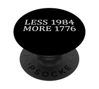 Moins 1984 Plus 1776 Libre Expression Premier amendement PopSockets PopGrip Adhésif
