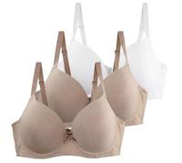 Moins cher en grande taille, doux, fin, avec armatures, soutien, sommeil, 3 pièces, sous-vêtements, anti-affaissement, bralettes froncées autres col d'équipe confortable et confortable.., rouge, 105C