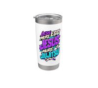 Moins d’ego plus de Jésus BJJ Jiu Jitsu foi chrétienne Gobelet isotherme en acier inoxydable double paroi