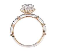 moins de 5 euro Bague de fiançailles en forme de fleur ovale en Pierre de naissance pour femmes bijoux floraux Vintage plaqué or bague de fiançailles en argent cadeau de la saint-valentin