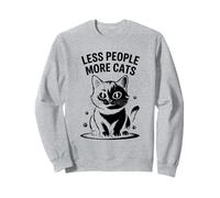 Moins de gens Plus de chats Amoureux des chats Feline Pet Miaou Amour Chats Sweatshirt