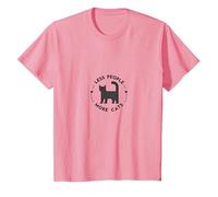 Moins de Gens Plus de Chats : Amoureux des Chats insolites, Chat T-Shirt, Enfant, Rose, 3 Ans
