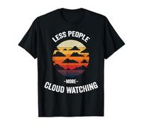 Moins de Gens Plus de Nuages regardant | Nuages Vintage T-Shirt
