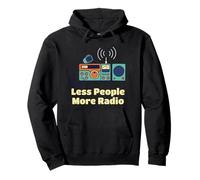Moins de Gens Plus de Radio, opérateur de Jambon Amateur de Technologie Vintage Sweat à Capuche