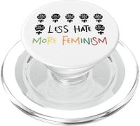 Moins de Haine Plus de féminisme avec Citations de Motivation des Femmes PopSockets PopGrip pour MagSafe