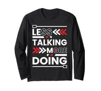 Moins de Parler Plus Faire Une Motivation Minimaliste Hustle Manche Longue