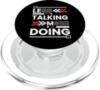 Moins de Parler Plus Faire Une Motivation Minimaliste Hustle PopSockets PopGrip pour MagSafe