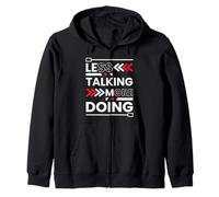 Moins de Parler Plus Faire Une Motivation Minimaliste Hustle Sweat à Capuche