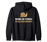Moins De Stress Héliciculture Escargots Humour Sweat à Capuche