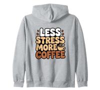 Moins de Stress Plus de café Matin Amateur de caféine Barista Sweat à Capuche