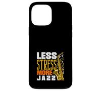 Moins de Stress, Plus de Jazz, Saxophone drôle Coque pour iPhone 13 Pro Max