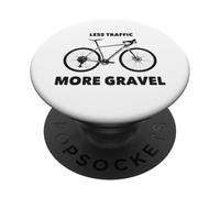 Moins de trafic, Plus de vélo de Gravier PopSockets PopGrip Adhésif
