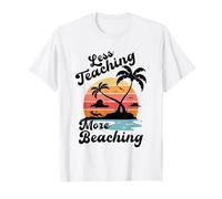 Moins d'enseignement plus de professeur de plage en vacances plage été T-Shirt