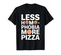 Moins d'homophobie Plus de Pizza Rainbow Pride T-Shirt