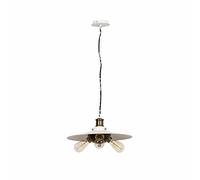 Moira Lighting by homemania Vintage Lampe à suspension e27, 100 W, blanc/d'or, 40 x 15 cm câble 110 cm, 72 unités