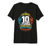 Mois 10 Ans 3652 Jours d'être Totally Awesome Always T-Shirt Haut de Gamme