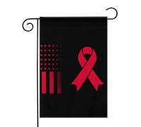 Mois américain de sensibilisation aux AVC Drapeaux de jardin (12,5 x 18 pouces) - Bannière aux couleurs éclatantes pour décoration extérieure de jardin et de maison