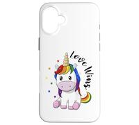 Mois de la fierté Gay Lesbienne LGBT : Unicorn Love gagne l'égalité Coque pour iPhone 16 Plus
