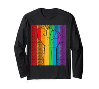 Mois de la fierté LGBT Rainbow Flag Fist Queer LGBTQ Manche Longue