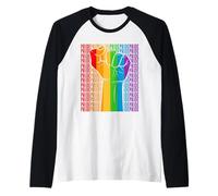 Mois de la fierté LGBT Rainbow Flag Fist Queer LGBTQ Manche Raglan