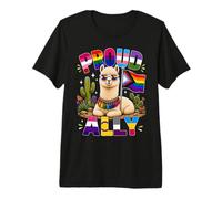 Mois de la fierté LGBTQ de l'alpaga Fier des alliés T-Shirt Haut de Gamme