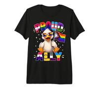 Mois de la fierté LGBTQ de Proud Ally Duck T-Shirt Haut de Gamme