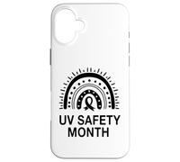 Mois de la sécurité UV Boho Rainbow - Prévention du Cancer de la Peau Coque pour iPhone 16 Plus