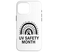 Mois de la sécurité UV Boho Rainbow - Prévention du Cancer de la Peau Coque pour iPhone 16 Pro Max