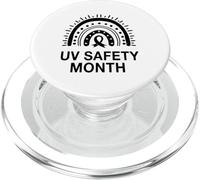 Mois de la sécurité UV Boho Rainbow - Prévention du Cancer de la Peau PopSockets PopGrip pour MagSafe