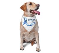 Mois de la Sensibilisation à la maltraitance des Enfants Printemps Bandanas pour Chien Garçon en Vrac Chiot Foulard Réglable Doux Triangle Bavoirs Accessoires pour Petits Moyens Grands Chiens Chats B