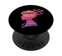 Mois de l'histoire des Femmes Force Courage Inspiration PopSockets PopGrip Adhésif