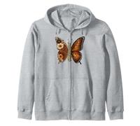 Mois de l'histoire des Fleurs et des Papillons mélanés Sweat à Capuche